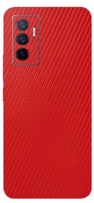 BUGGU Vivo Y75 4G Mobile Skin(Red Carbon Fiber Skin With High Matte Finish.)