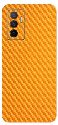 BUGGU Vivo Y75 4G Mobile Skin(Golden Carbon Fiber Skin With High Matte Finish.)