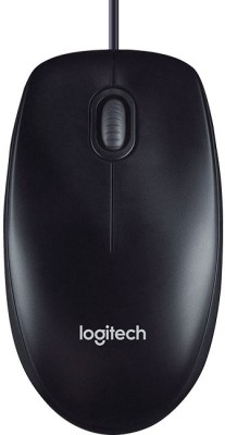 Logitech B100 Wired Optical Mouse(USB, Black)