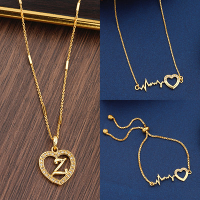 BOGHRA SALES Diamond Gold-plated Plated Alloy Chain Set