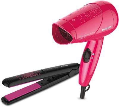 PHILIPS Hair Straightener + Hair Dryer Personal Care Appliance Combo  (Hair Straightener, Hair Dryer)