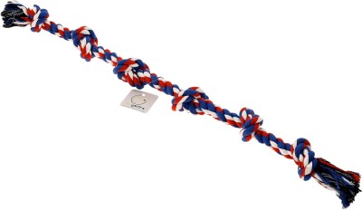 Petyantra 6 Knots Cotton Rope Dog Chew Toy for Medium to Adult Dogs Long - Extra Durable Cotton Tug Toy For Dog