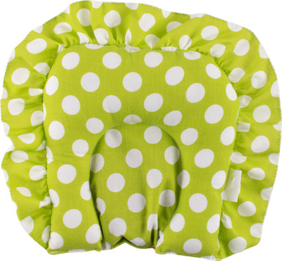 Honey Boo Mustard Seeds Polka Baby Pillow Pack of 1(Green)