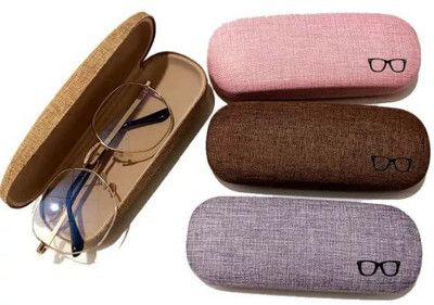 AT TECH Linen Metal Eyewear Glasses Cover and Cases. (Multi-color) (Combo of 2 Pcs.) Pouch(Pack of 2)