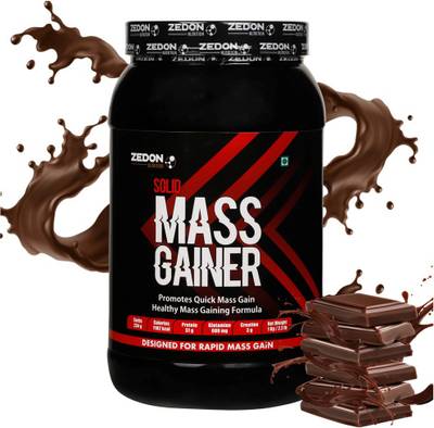Zedon Nutrition Unisex Solid Mass Gainer High Protein Supplement Chocolate Flavour 1Kg. Weight Gainers/Mass Gainers