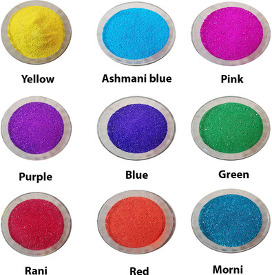 Sanskar Pack of 9 Rangoli Powder(Multicolor)