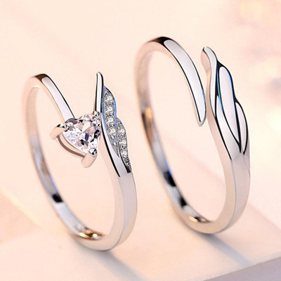 Maaword Alloy Sterling Silver Plated Ring Set