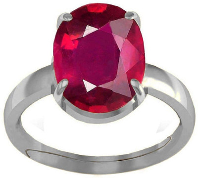 shrikrishana Ruby stone Ring For Men and Women's. Silver Ruby Silver Plated Ring