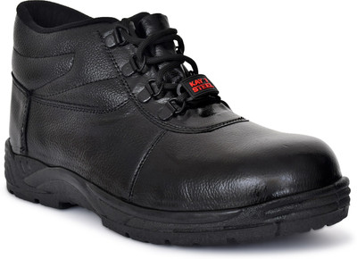 kay1steel Steel Toe Leather Safety Shoe(Black, S1, S1P, Size 6)