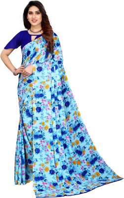 Priyashi Printed Daily Wear Georgette Saree(Blue)