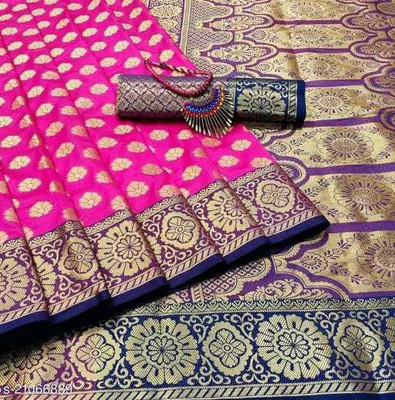 jayant creation Embellished Banarasi Art Silk Saree(Pink)
