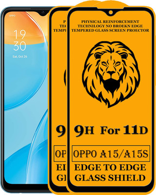 SEVEN7STAR Edge To Edge Tempered Glass for Oppo A15s , Oppo A15(Pack of 2)