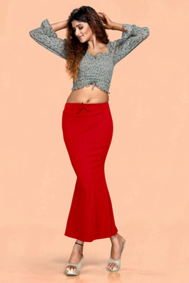 DRESQUE STORE DS_PC_TEX_FLARE_3812_RED Polyester Petticoat(S)