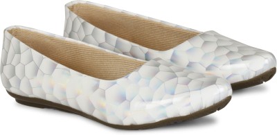 Footshez Print Casual Bellies For Women(White , 5)