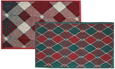AAZEEM Polyester Door Mat(Multicolor, Free, Pack of 2)