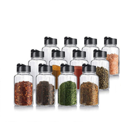 Coozico Glass Grocery Container  - 120 ml(Pack of 12, Clear)