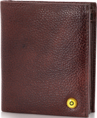 POLLSTAR Men Casual, Formal, Travel, Evening/Party, Trendy Brown Genuine Leather Wallet(9 Card Slots)