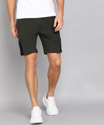 Allen Solly Tribe Color Block Men Dark Green Casual Shorts