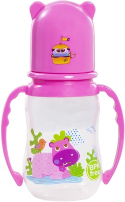 TINNY TOTS Baby Sipper Feeding Bottle Water Juice Milk Feeder BPA Free With Silicone Nipple(PINK - 125ML)