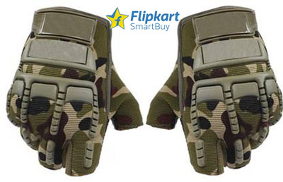 aksmit SUPERIOR QUALITY HALF BIKE RACING GLOVE ARMY GREEN M Size Riding Gloves(Army Green)