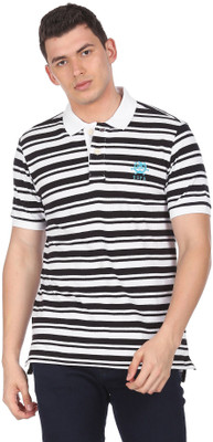U.S. POLO ASSN. Solid Men Polo Neck Black T-Shirt