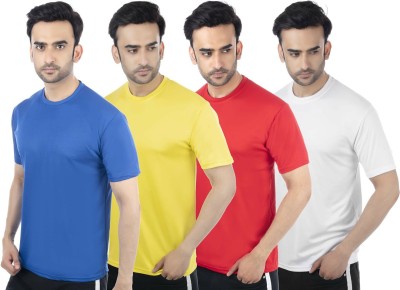 GOB GOD OF BRANDS Solid Men Round Neck Multicolor T-Shirt