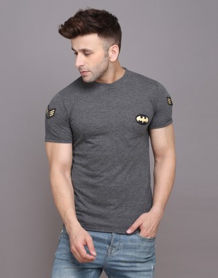 Lawful Casual Solid Men Round Neck Grey T-Shirt