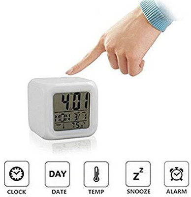 RHONNIUM Digital White Clock