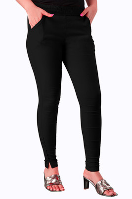 Ladibite Skinny Fit Women Black Trousers
