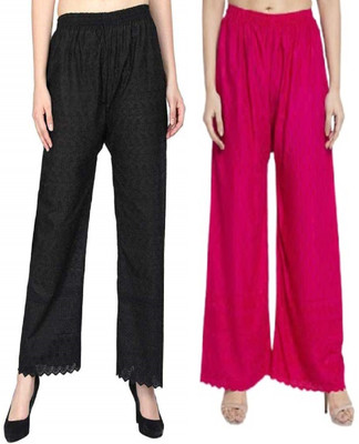 FC First Choice Regular Fit Women Black, Pink Trousers