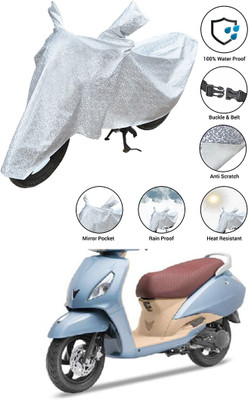 SS FOR YOUR SMART NEEDS Waterproof Two Wheeler Cover for TVS(Jupiter Grande BS6, Silver)