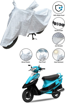 SS FOR YOUR SMART NEEDS Waterproof Two Wheeler Cover for TVS(Scooty Pep+ BS6, Silver)