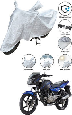 SS FOR YOUR SMART NEEDS Waterproof Two Wheeler Cover for Bajaj(Pulsar 150 DTS-i, Silver)