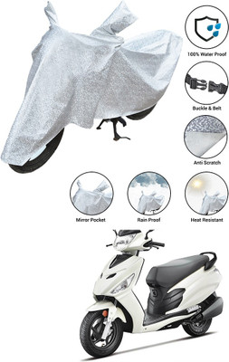 SS FOR YOUR SMART NEEDS Waterproof Two Wheeler Cover for Hero Electric(Electric Dash BS6, Silver)