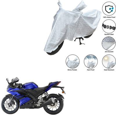 SS FOR YOUR SMART NEEDS Waterproof Two Wheeler Cover for Yamaha(YZF R15, Silver)