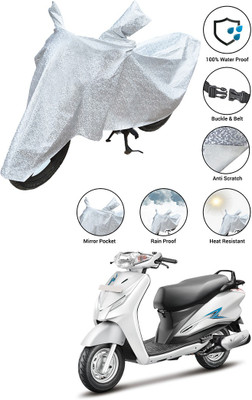 SS FOR YOUR SMART NEEDS Waterproof Two Wheeler Cover for Hero(Duet LX 110CC, Silver)