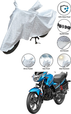 SS FOR YOUR SMART NEEDS Waterproof Two Wheeler Cover for Hero(Glamour Programmed FI BS6, Silver)