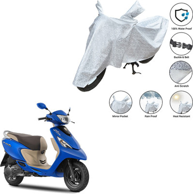 SS FOR YOUR SMART NEEDS Waterproof Two Wheeler Cover for TVS(Zest, Silver)