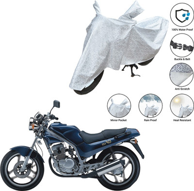 SS FOR YOUR SMART NEEDS Waterproof Two Wheeler Cover for Kinetic(GF 125, Silver)