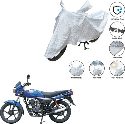 SS FOR YOUR SMART NEEDS Waterproof Two Wheeler Cover for Bajaj(Platina 125, Silver)