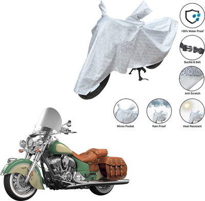 SS FOR YOUR SMART NEEDS Waterproof Two Wheeler Cover for Indian(Chief Vintage, Silver)
