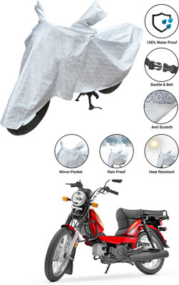 SS FOR YOUR SMART NEEDS Waterproof Two Wheeler Cover for TVS(Victor Premium, Silver)