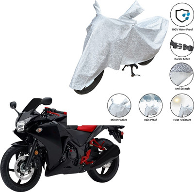 SS FOR YOUR SMART NEEDS Waterproof Two Wheeler Cover for Honda(CBR 250R, Silver)