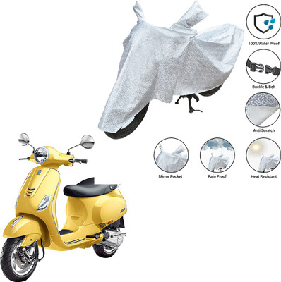 SS FOR YOUR SMART NEEDS Waterproof Two Wheeler Cover for Piaggio(Vespa VXL 150, Silver)