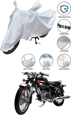 SS FOR YOUR SMART NEEDS Waterproof Two Wheeler Cover for Royal Enfield(Electra Delux, Silver)