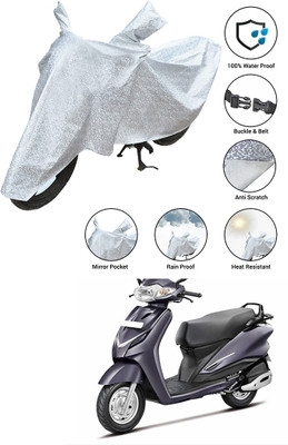 SS FOR YOUR SMART NEEDS Waterproof Two Wheeler Cover for Hero(Duet VX 110CC BS6, Silver)