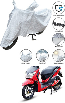 SS FOR YOUR SMART NEEDS Waterproof Two Wheeler Cover for Hero Electric(Electric Dash, Silver)