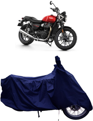 Tricway Two Wheeler Cover for Triumph(Street Twin BS6, Blue)