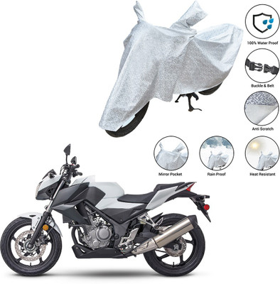 SS FOR YOUR SMART NEEDS Waterproof Two Wheeler Cover for Honda(CB300R, Silver)