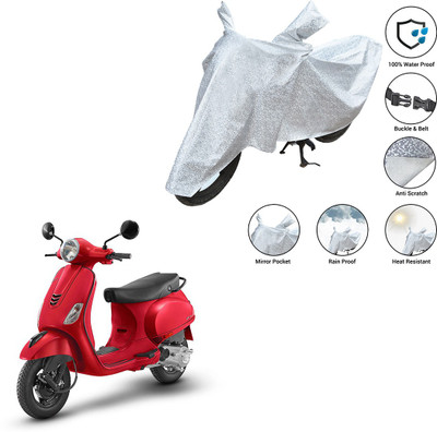 SS FOR YOUR SMART NEEDS Waterproof Two Wheeler Cover for Vespa(Urban Club, Silver)